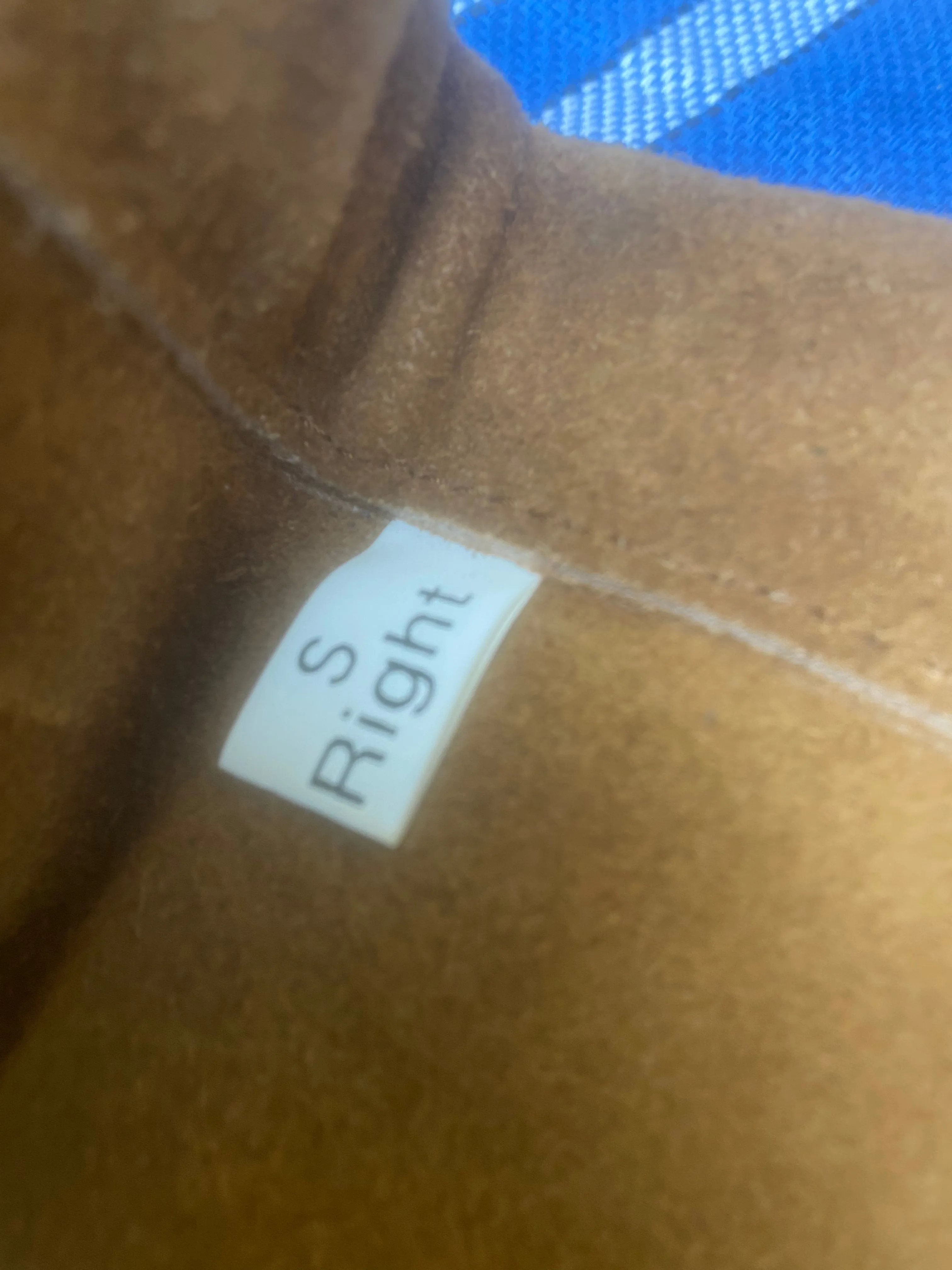 Tan suede chaps with zip and buckle fastening FREE POSTAGE🟢