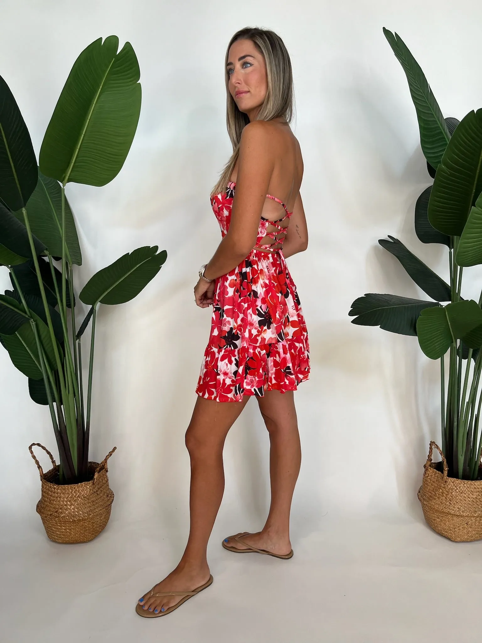 Tiare Hawaii Kailani Mini Dress Fiji Red