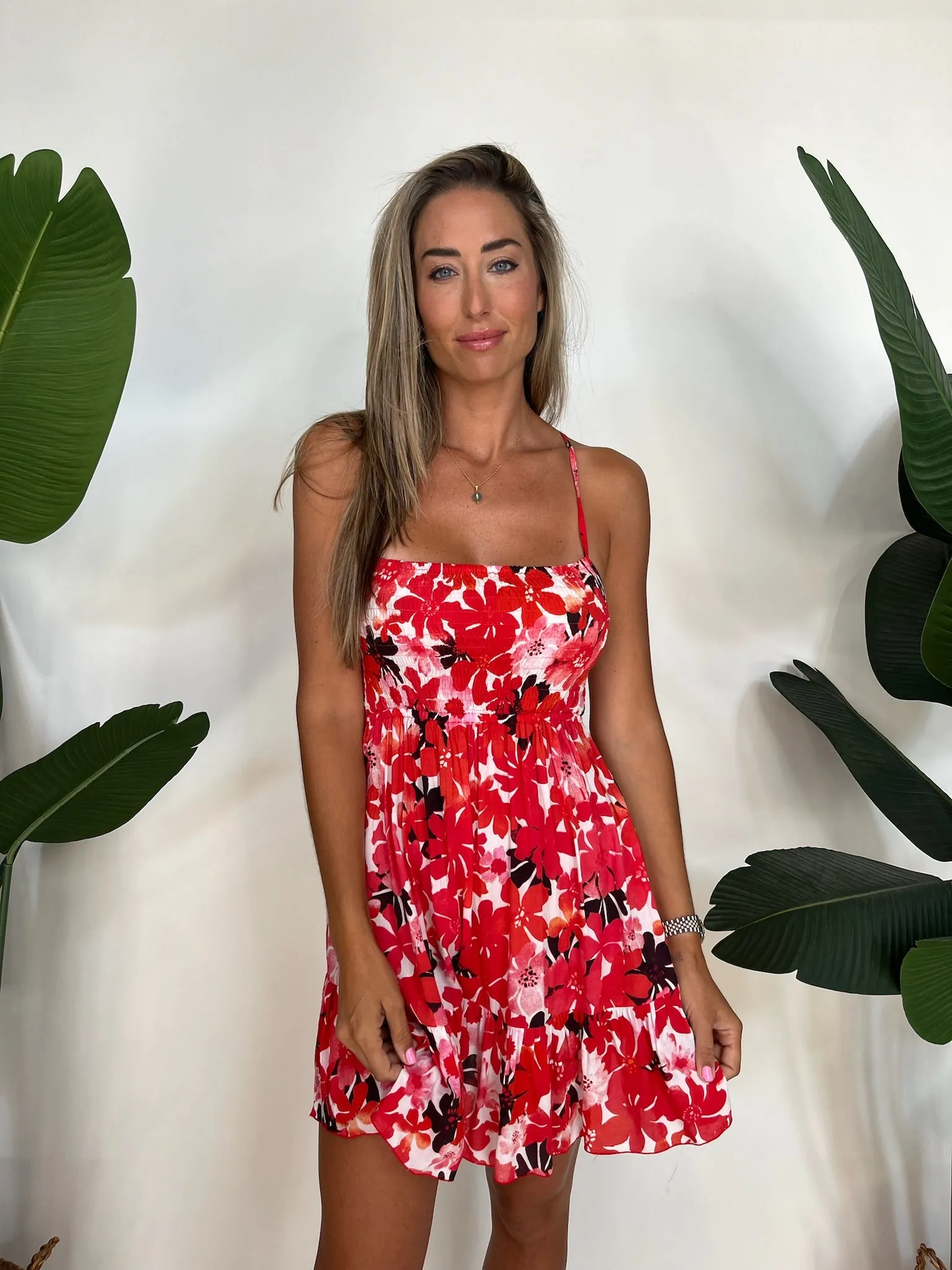 Tiare Hawaii Kailani Mini Dress Fiji Red