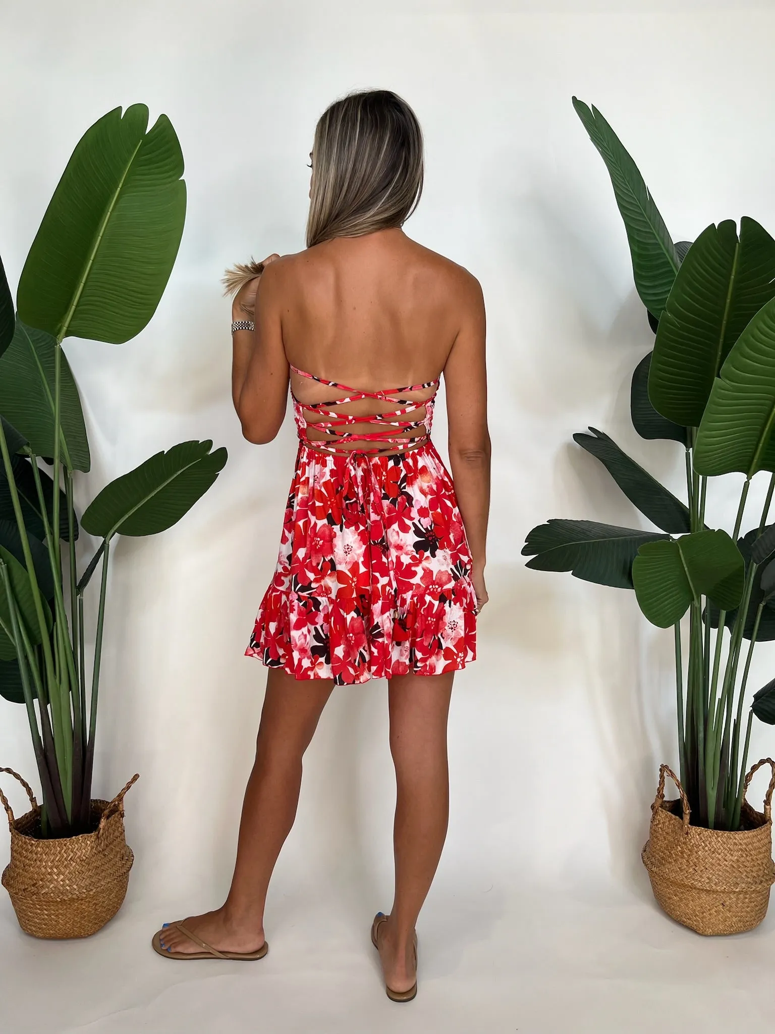 Tiare Hawaii Kailani Mini Dress Fiji Red
