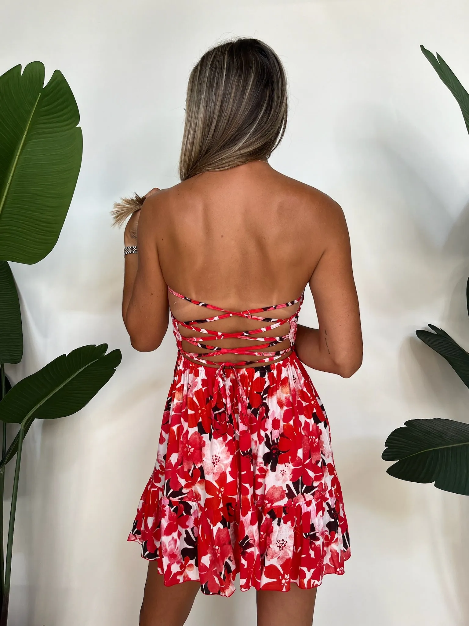 Tiare Hawaii Kailani Mini Dress Fiji Red