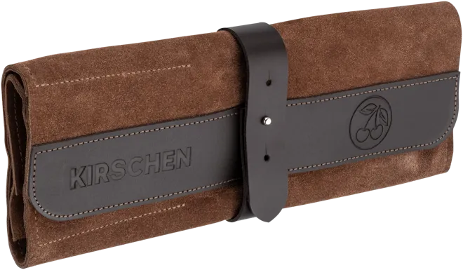 TWO CHERRIES SUEDE LEATHER TOOL ROLL EMPTY (Two Cherries)