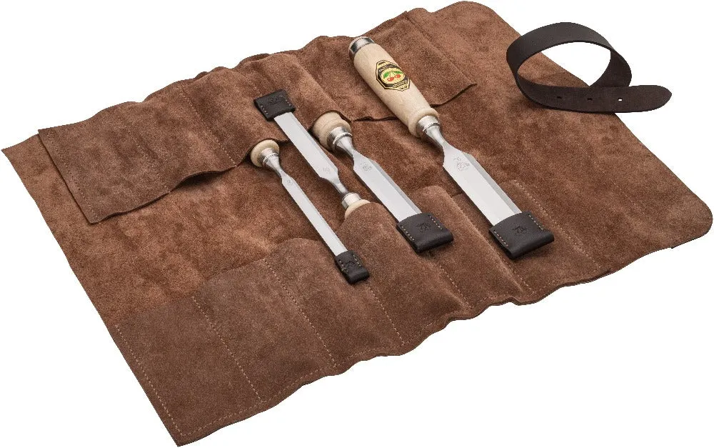 TWO CHERRIES SUEDE LEATHER TOOL ROLL EMPTY (Two Cherries)