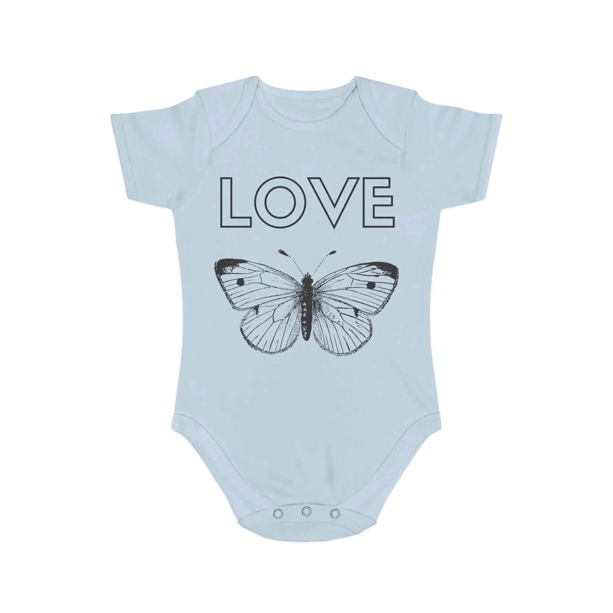 Two Owls BUTTERFLY LOVE Short Sleeve Baby Romper