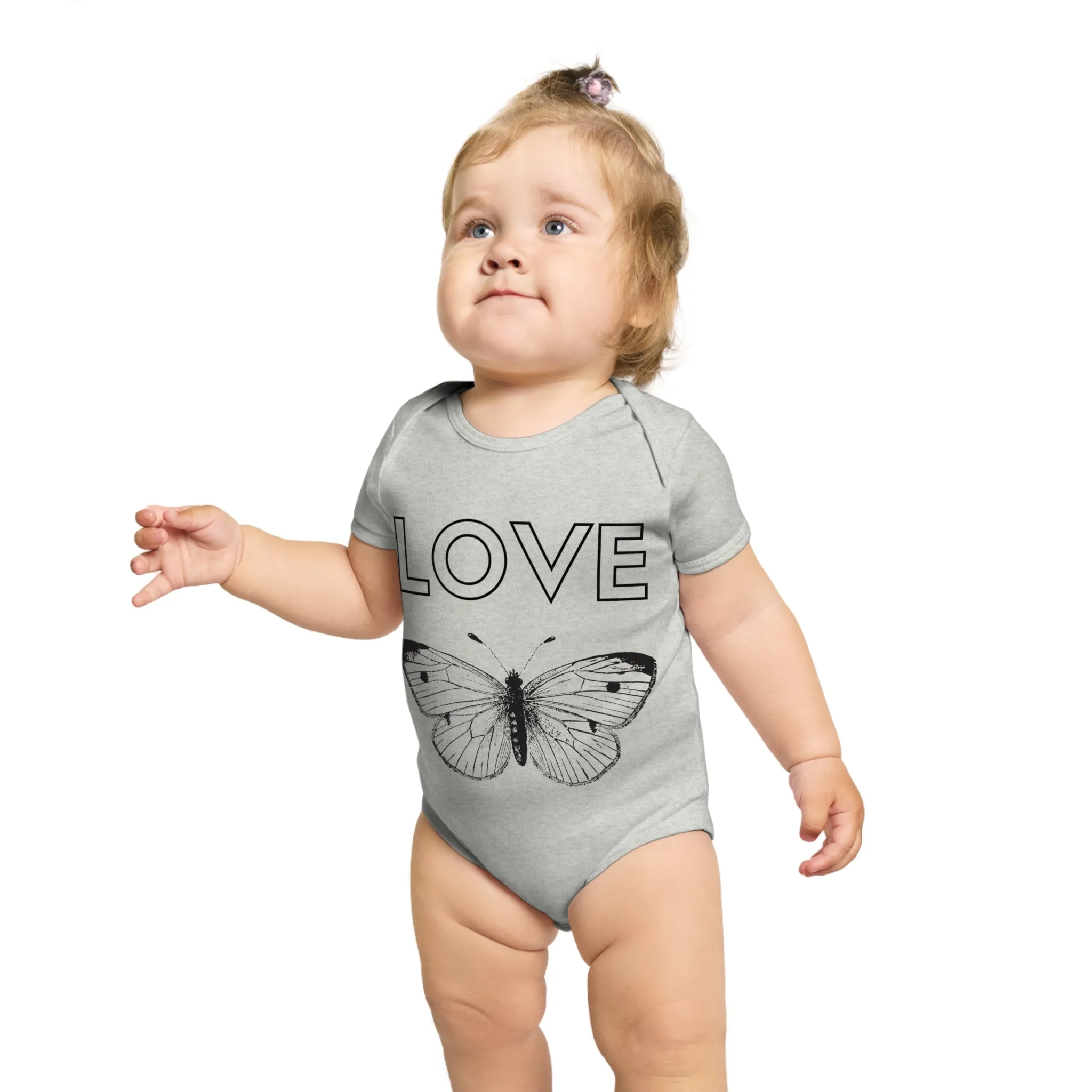 Two Owls BUTTERFLY LOVE Short Sleeve Baby Romper