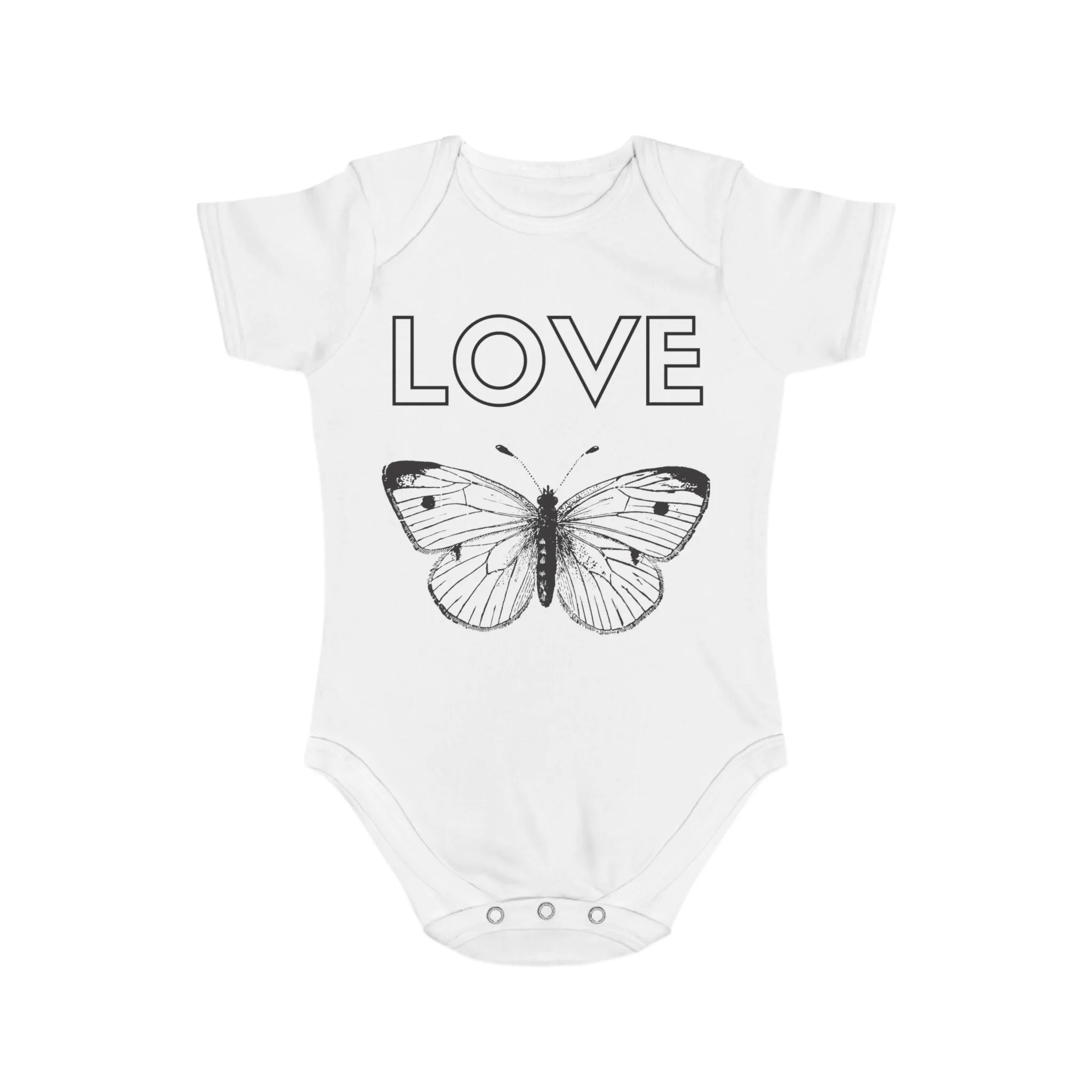 Two Owls BUTTERFLY LOVE Short Sleeve Baby Romper