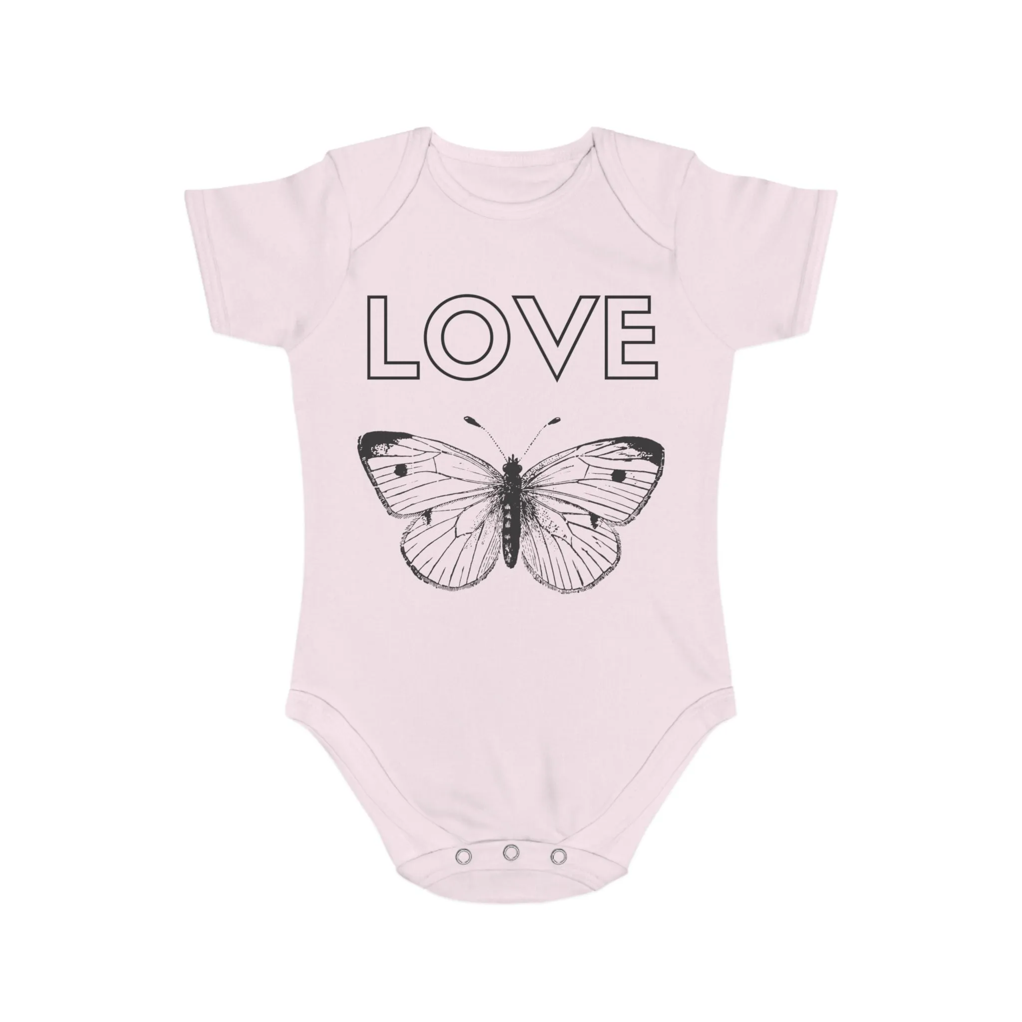 Two Owls BUTTERFLY LOVE Short Sleeve Baby Romper