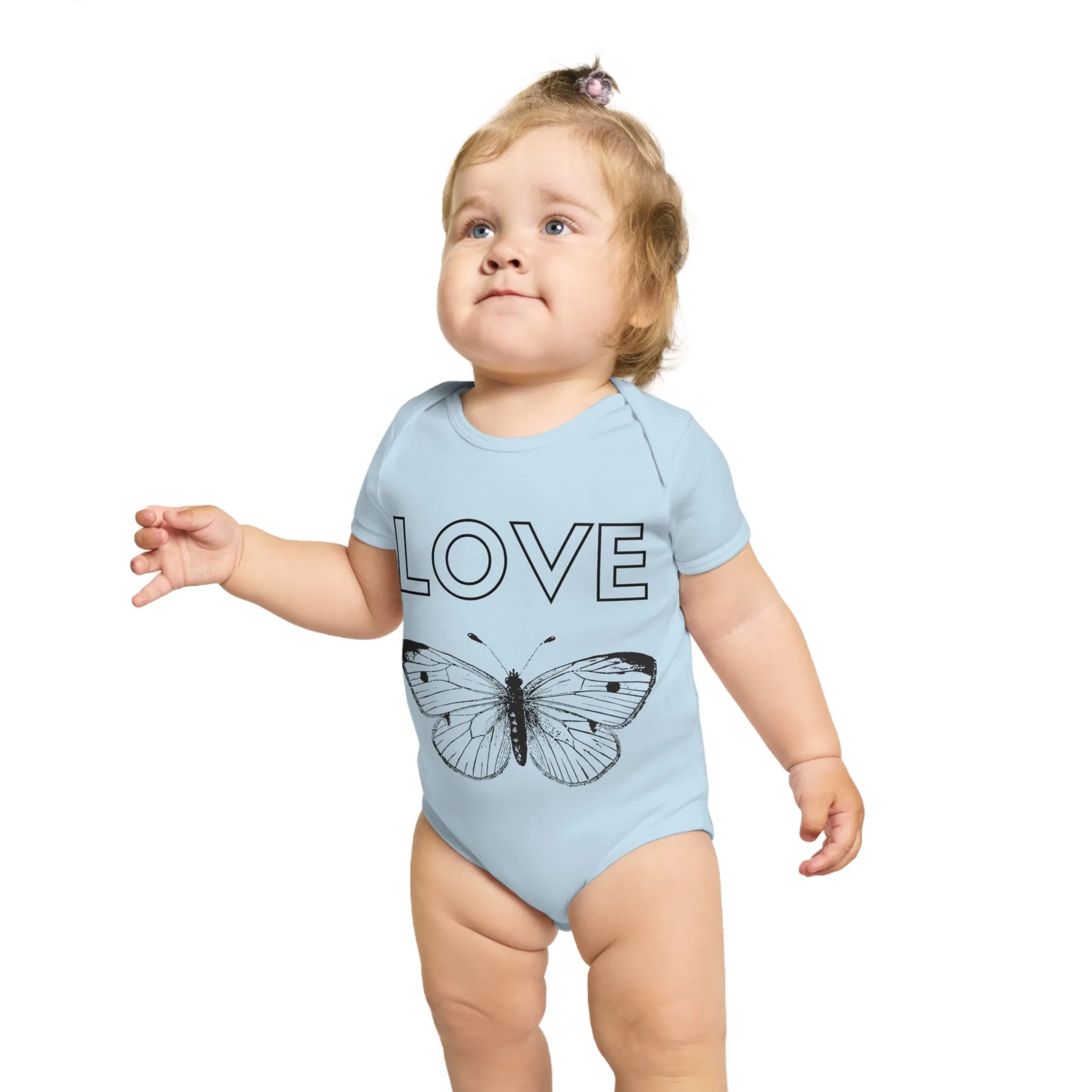 Two Owls BUTTERFLY LOVE Short Sleeve Baby Romper