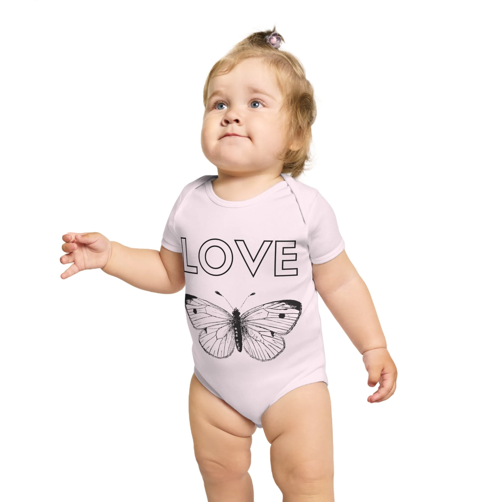 Two Owls BUTTERFLY LOVE Short Sleeve Baby Romper