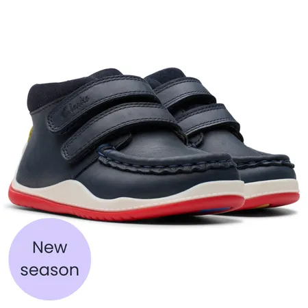 UK 4 Navy Noodle Play Boots