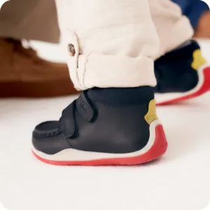 UK 4 Navy Noodle Play Boots