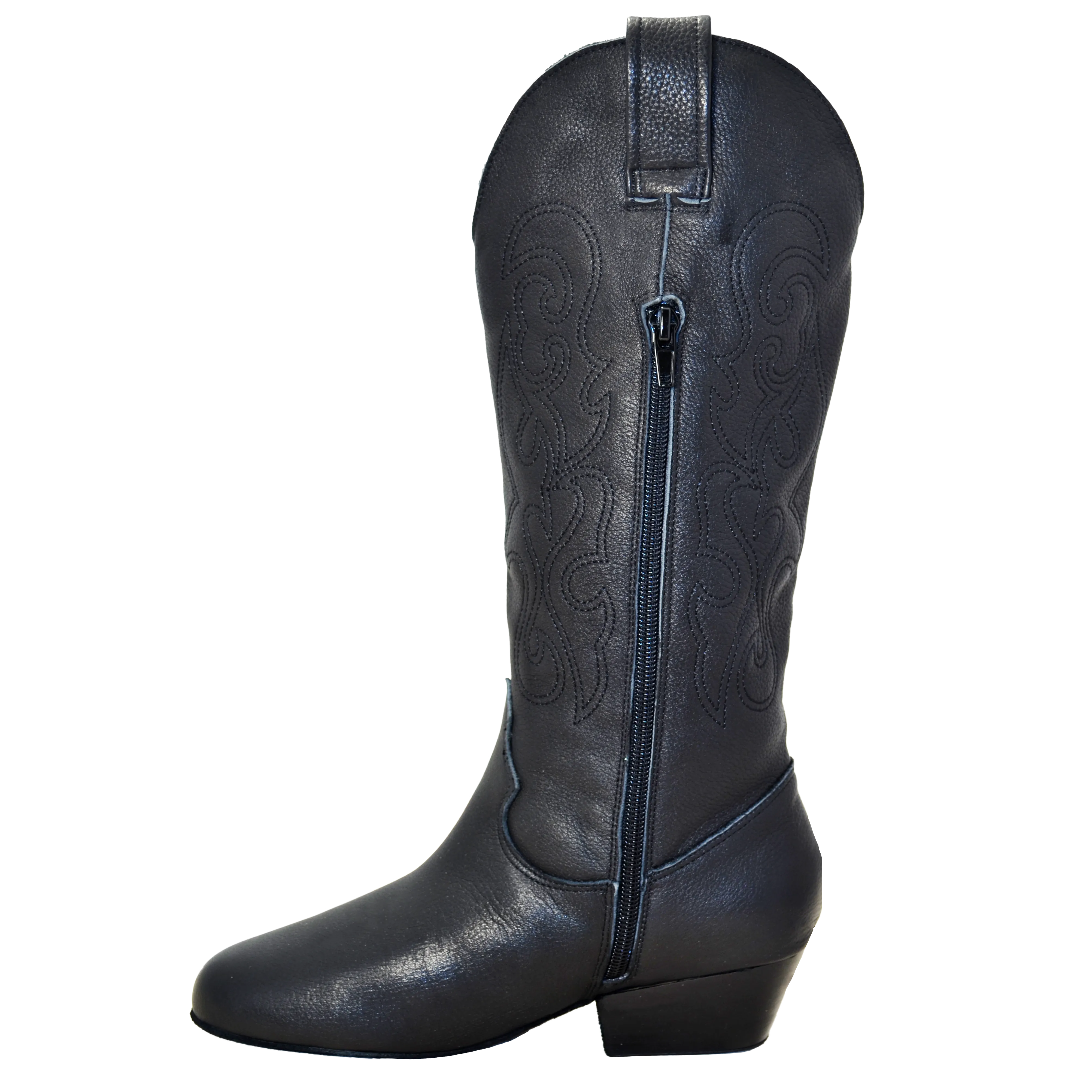 Ultimate - Women's Pro (Low) Country Boot - Black Leather - Zipper
