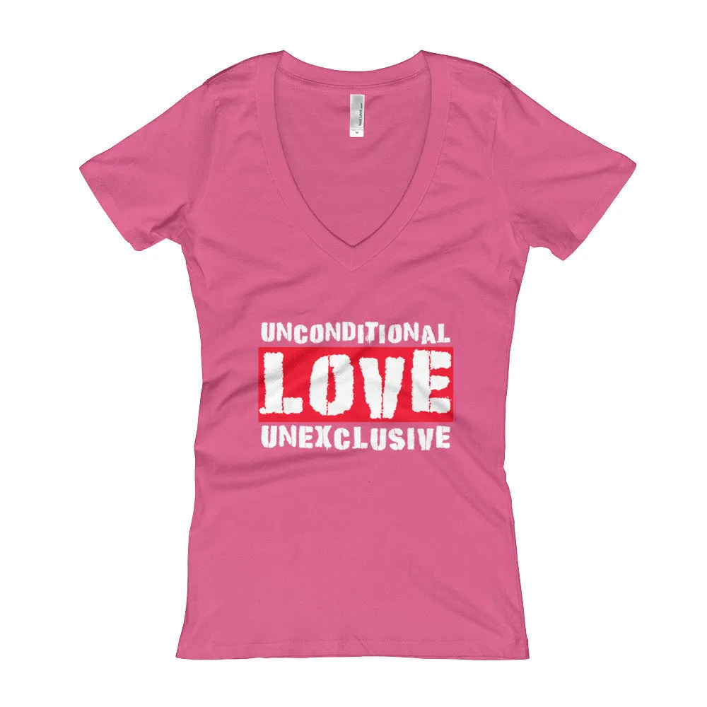 Unconditional Love Unexclusive Fitted V-Neck T-shirt