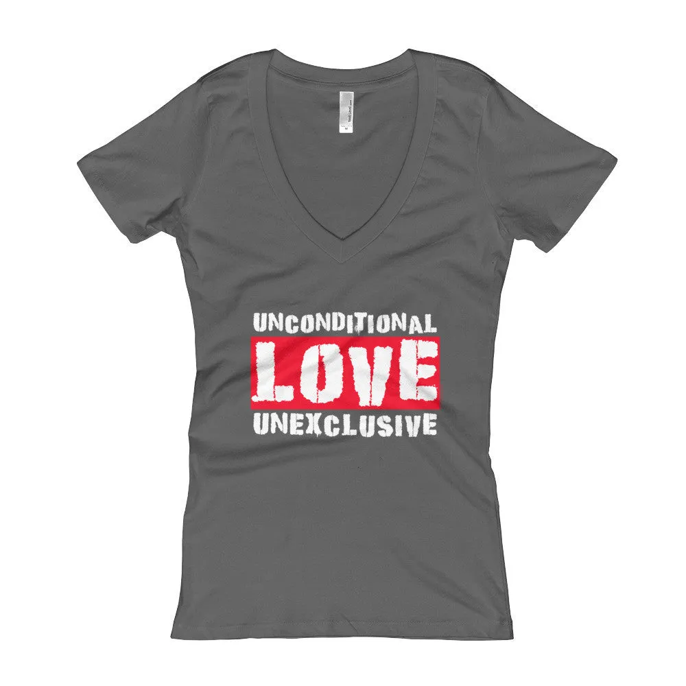 Unconditional Love Unexclusive Fitted V-Neck T-shirt