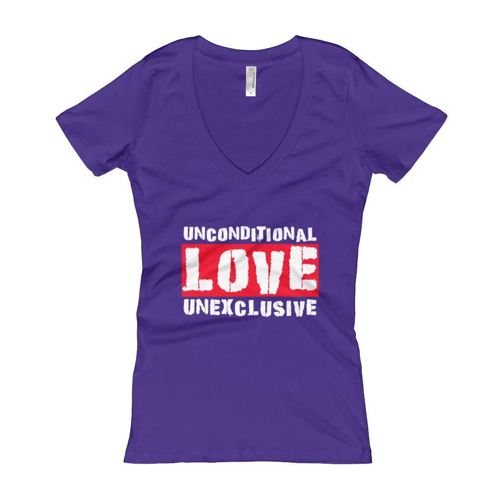 Unconditional Love Unexclusive Fitted V-Neck T-shirt