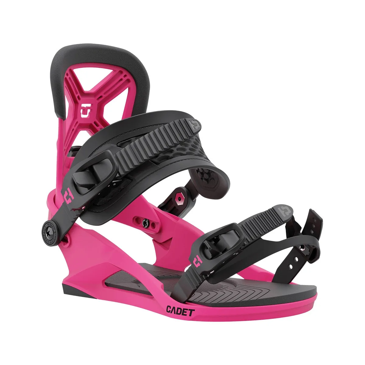 Union Cadet Kids Snowboard Bindings Hot Pink