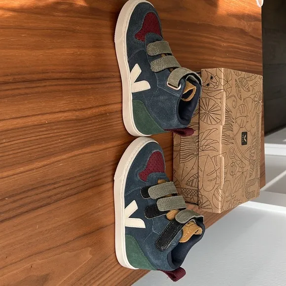 Veja kids Small V-10 Mid - Multicolor/Nautico/Cyprus Suede