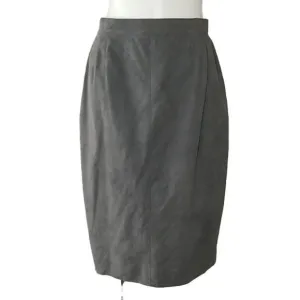 Vintage Austin Reed Grey Magna Suede Skirt