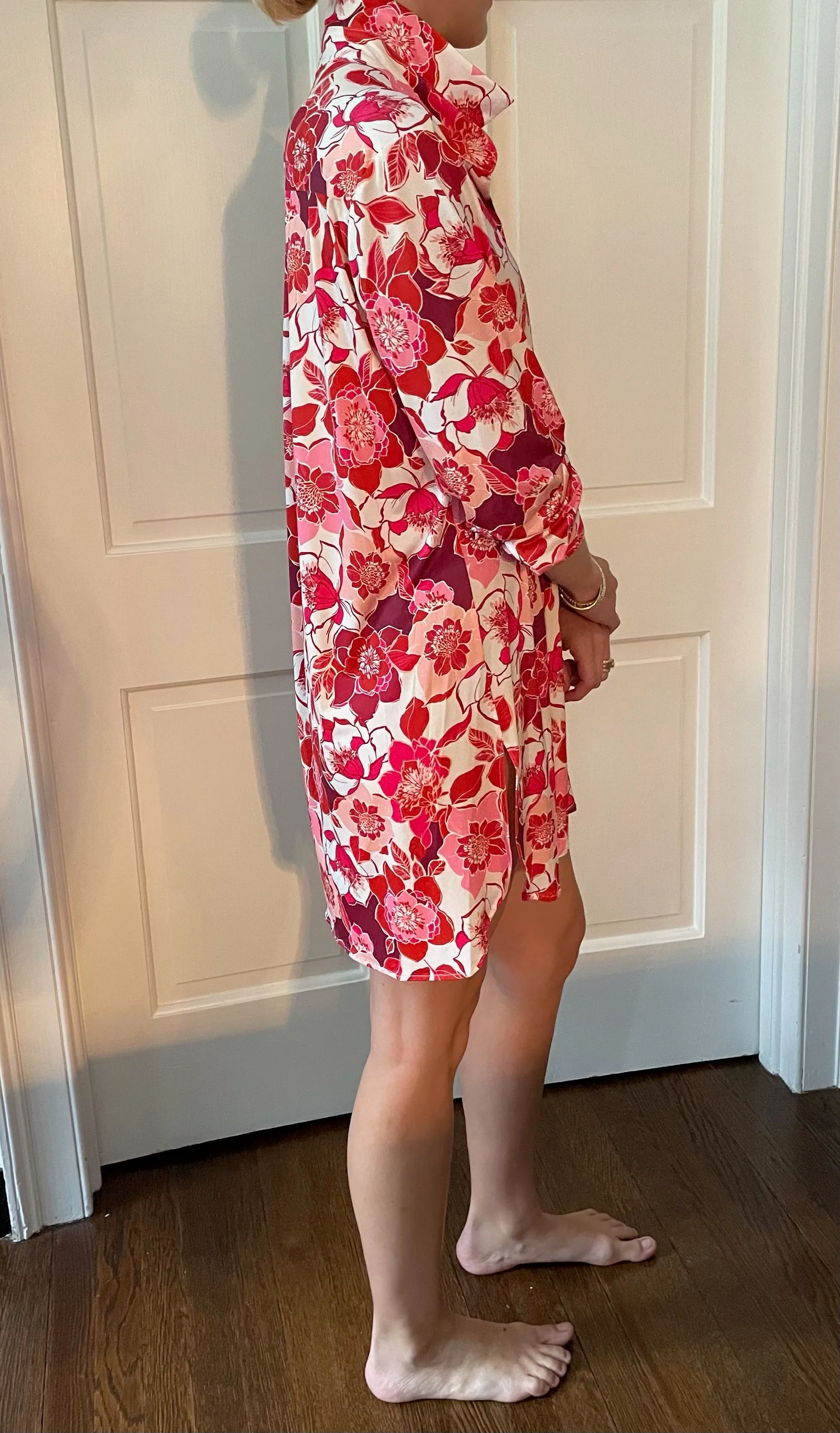 Vita Shirtdress in Floral Red