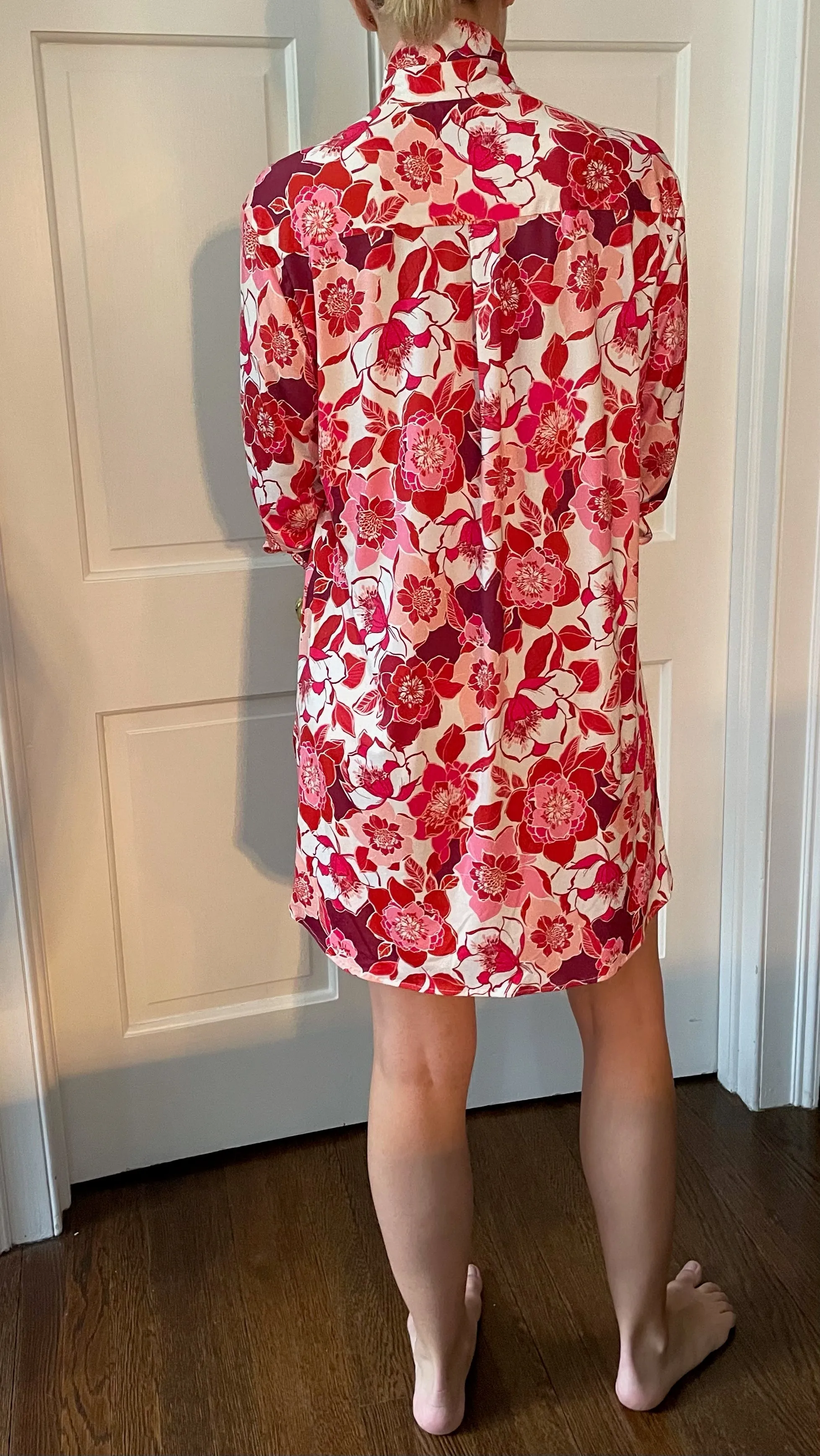 Vita Shirtdress in Floral Red