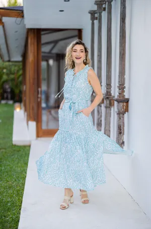 Walker & Wade Alexis Dress Turquoise Zebra