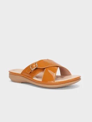 Women "CRESIDA" Crossover Comfy Flat Slippers