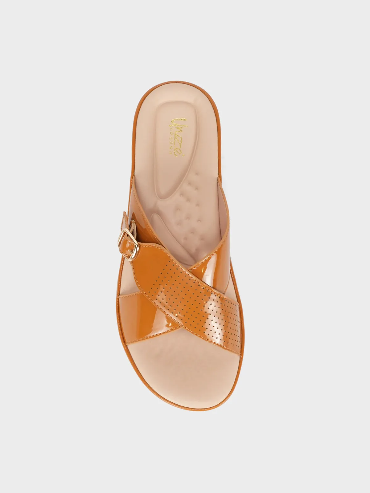 Women "CRESIDA" Crossover Comfy Flat Slippers