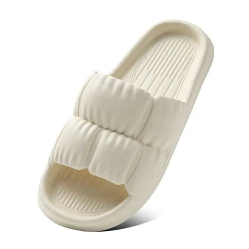 Women’s Cloud Slippers with Soft Sole, Thick Platform, Non-Slip EVA Outsole for Indoor & Outdoor