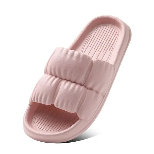Women’s Cloud Slippers with Soft Sole, Thick Platform, Non-Slip EVA Outsole for Indoor & Outdoor