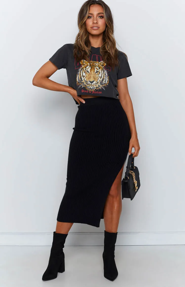 Women's Knitted Midi Skirt