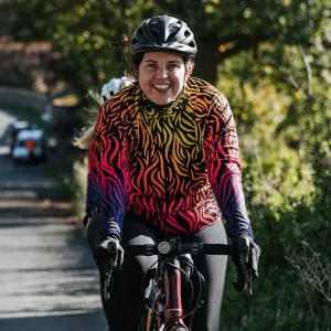 Womens She is Fierce Long Sleeve Cycling Jersey
