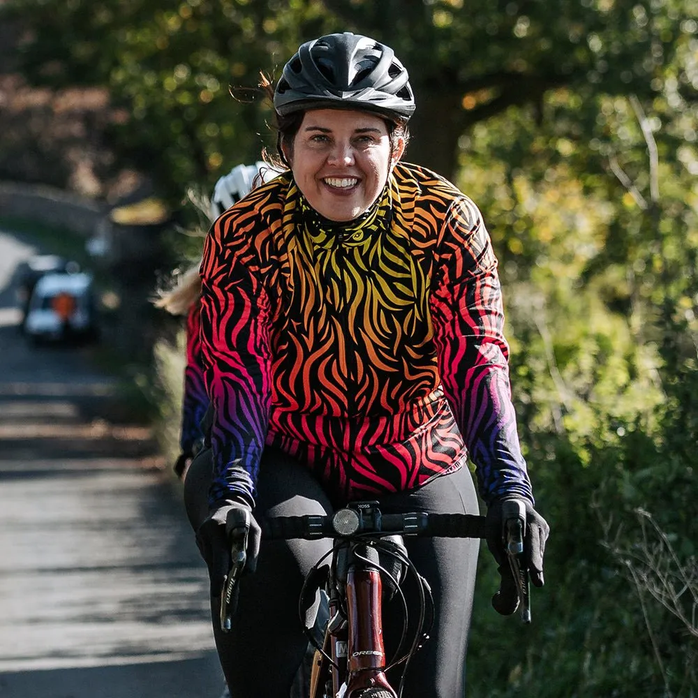 Womens She is Fierce Long Sleeve Cycling Jersey