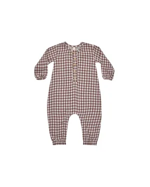 Woven Jumpsuit - Gingham Print