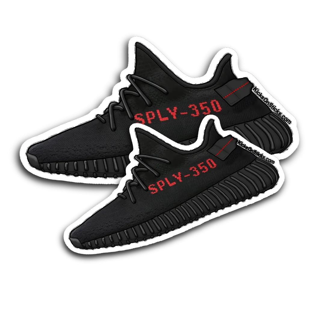 Yeezy 350 V2 "Black Red" Sneaker Sticker