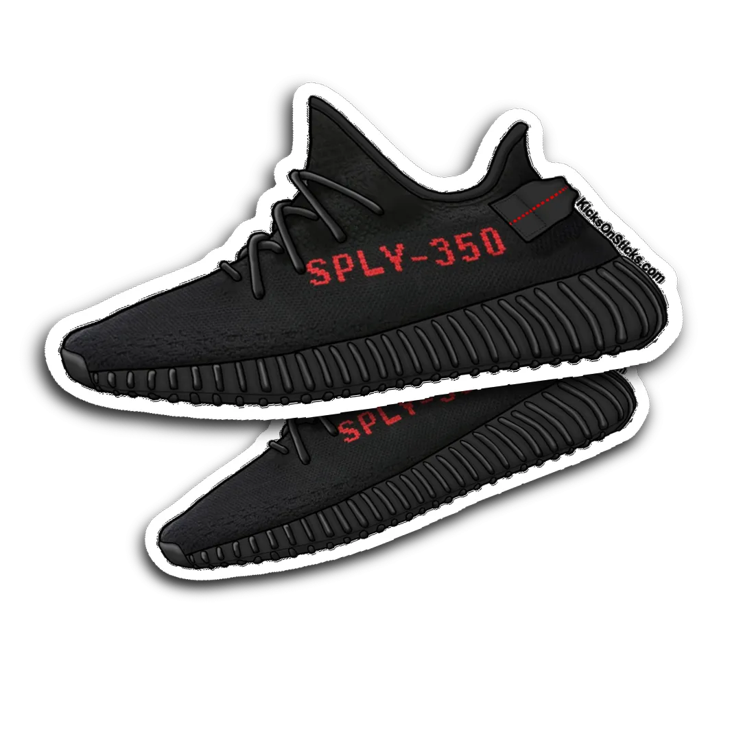 Yeezy 350 V2 "Black Red" Sneaker Sticker