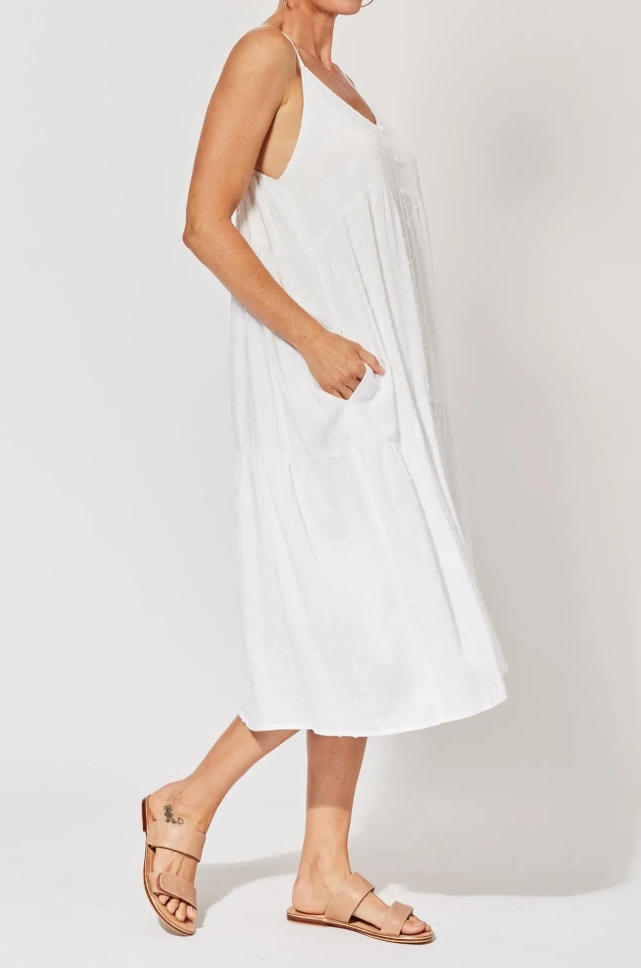 Zanzibar Midi Dress - Ecru