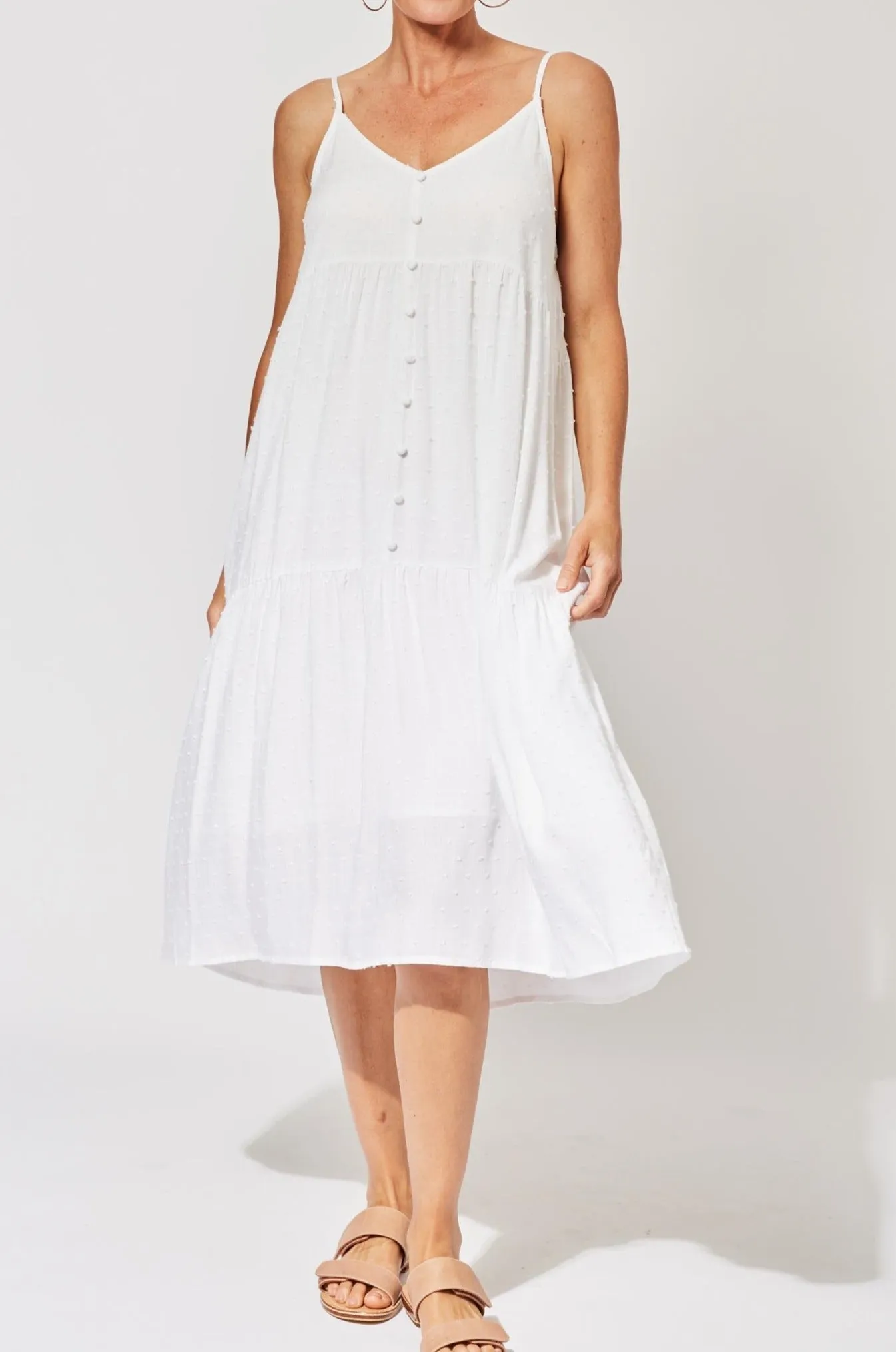 Zanzibar Midi Dress - Ecru