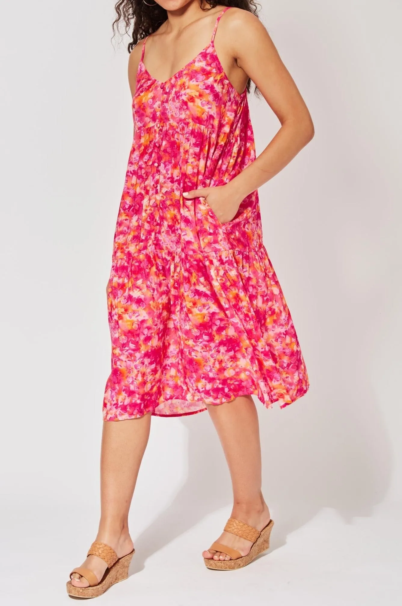 Zanzibar Midi Dress - Sangria